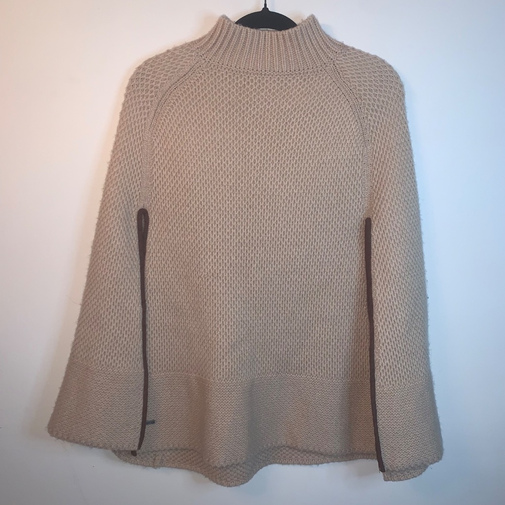 Lauren Ralph Lauren Waffle Knit Cape Poncho